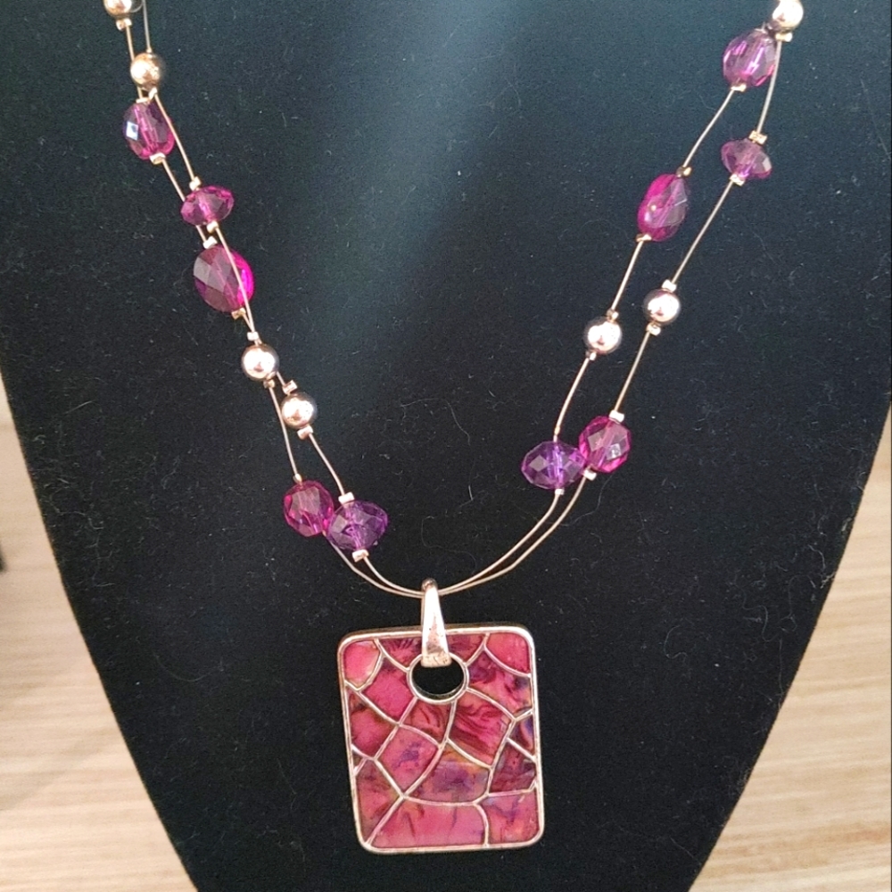 Calvin Klein necklace purple